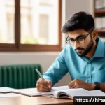 산업안전기사 시험과 관련된 자주 묻는 질문 - A focused Indian student studying industry safety certification exam materials at a tidy desk, surro...